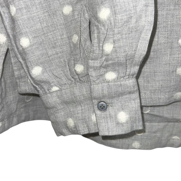 LOFT Gray Long Sleeve Relaxed Blouse - Picture 3 of 4